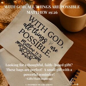 Inspirational Canvas Pouch bag